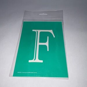 Chalk Couture Letter F Monogram Size Transfers Stencils 5x7 Used
